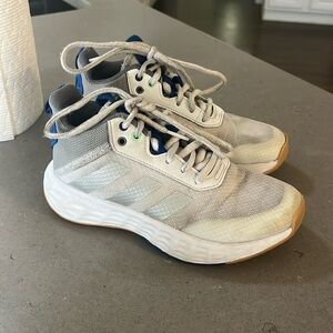 Adidas own the game tennis shoes grey boys size 1